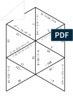 Tarsia Math Puzzle - Operations With Integers