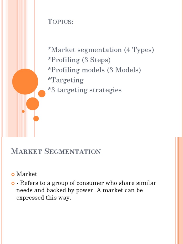 Market Segmentation and Targeting Strategies | PDF | Market ...