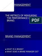Brand Management: The Metrics of Measuring The Performance of A Brand