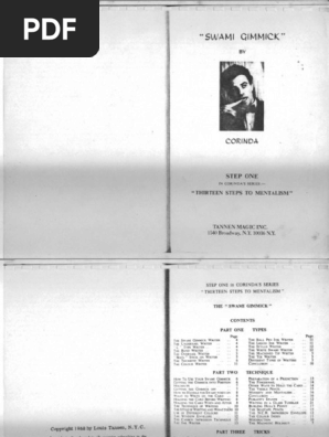 Corinda 13 Steps To Mentalism Complete 1 Pdf
