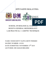 Practical 3 Aseptic Technique