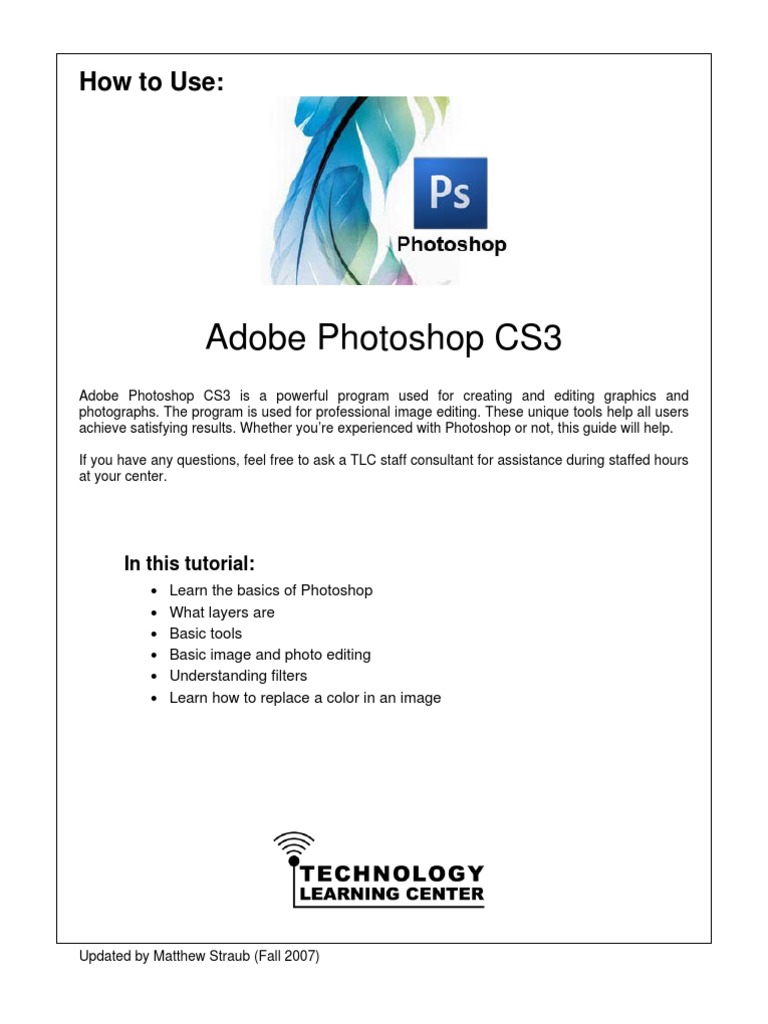 Adobe Photoshop CS3: How To Use | PDF