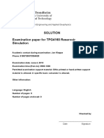 Solution Examination Paper For TPG4160 Reservoir Simulation: Department of Petroleum Engineering and Applied Geophysics