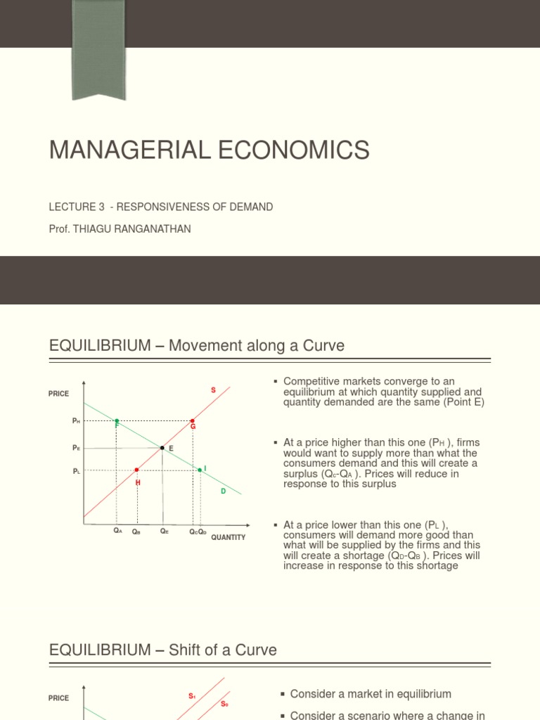 Managerial Economics: Demand Responsiveness | PDF | Demand | Price ...