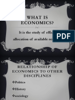 What Is Economics?: It Is The Study of Efficient Allocation of Available Resources