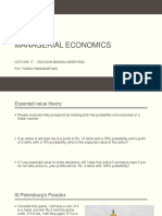 Managerial Economics: Lecture 17 - Decision Making Under Risk Prof. Thiagu Ranganathan