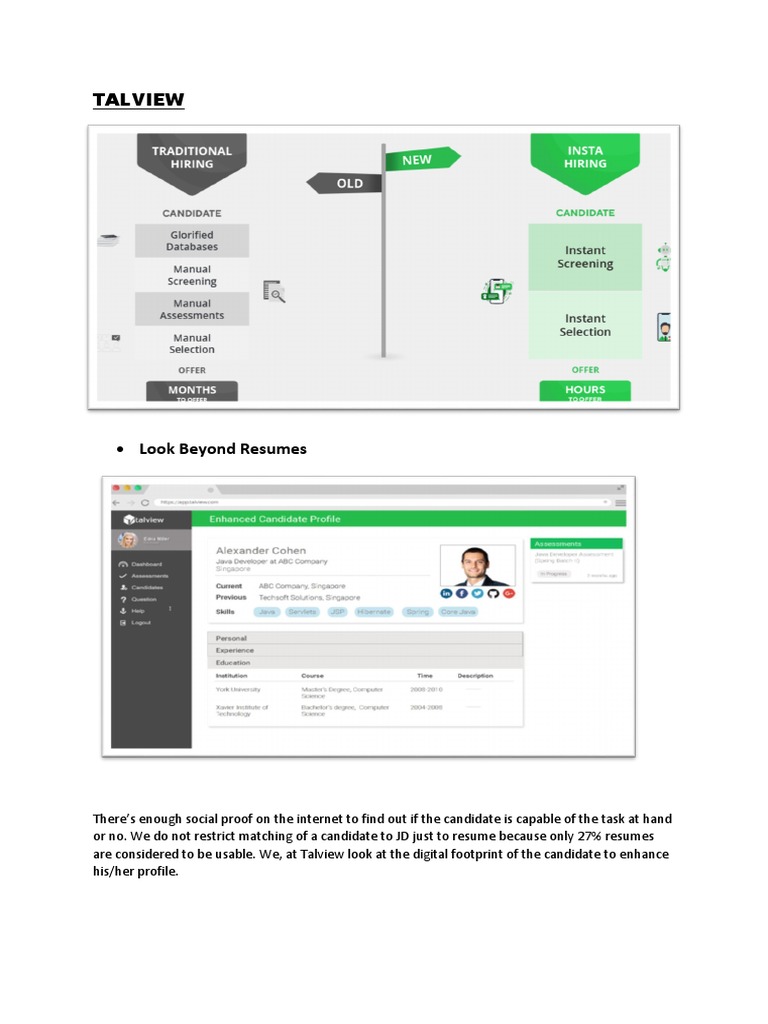 Talview: Enhancing Candidate Selection | PDF | Internet Bot | Résumé