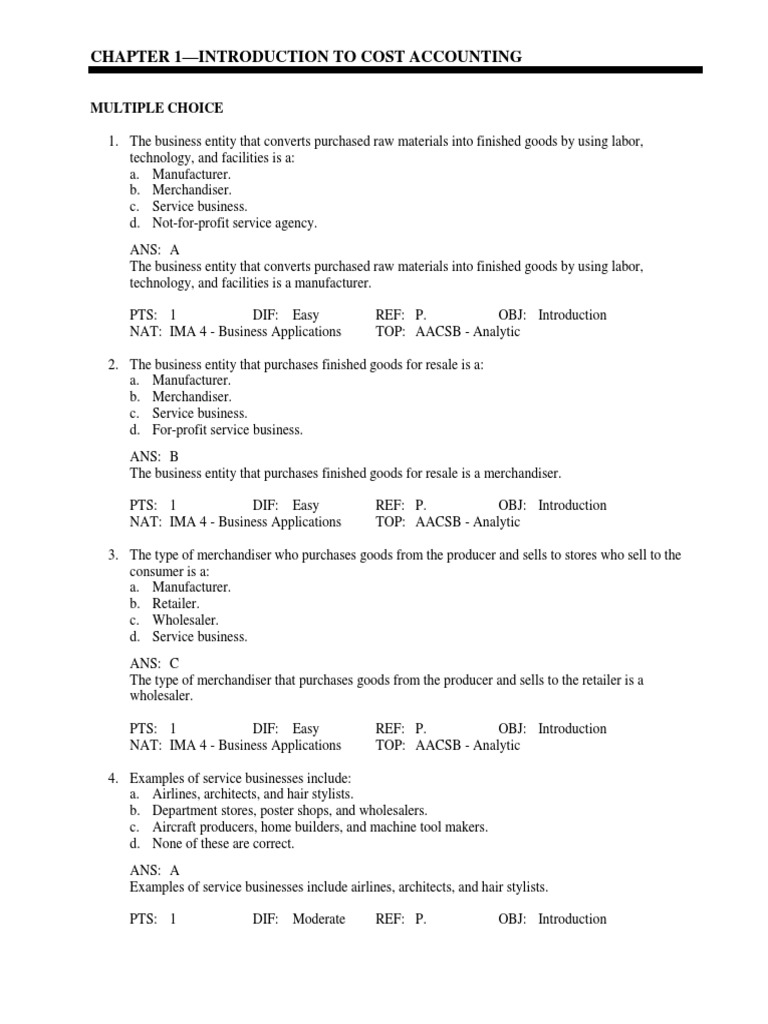 01 Introduction To Cost Accounting PDF | PDF | Cost Accounting | Inventory