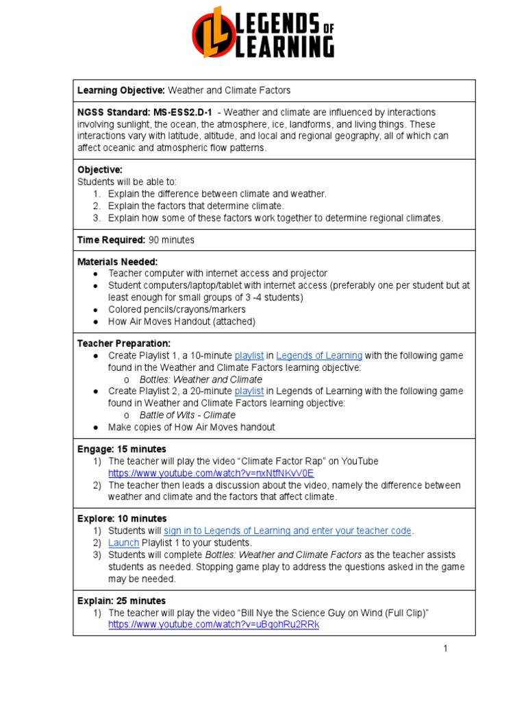 Weather and Climate Factors | PDF | Earth | Weather