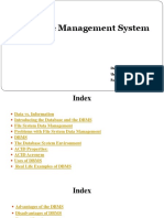 Database Management System: Dr. Neha Gulati University Business School Panjab University