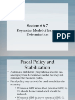 Sessions 6 & 7 Keynesian Model of Income Determination