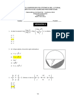 2012 - Invierno Matematicas 0A Ingenierias v0 2da - Evaluacion