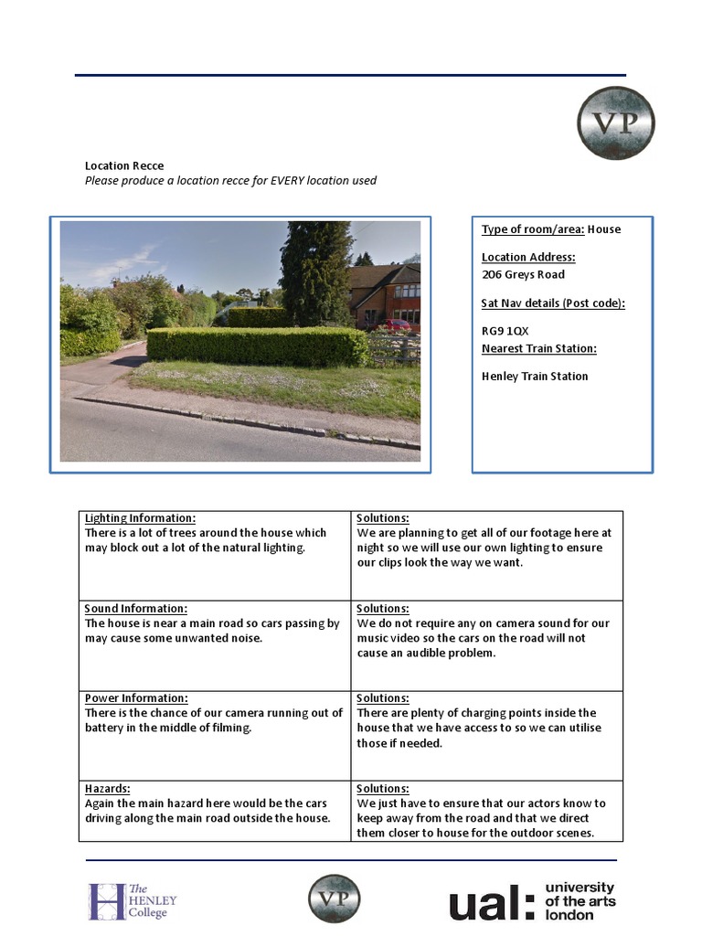 Location Recce | PDF