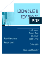 Lending Issues in ESOP Buyout