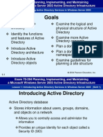 Goals: Lesson 1: Introducing Active Directory Services in Windows Server 2003