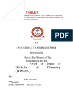 Tablet: Bachelor of Pharmacy (B.Pharm.)