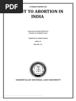 Right To Abortion in India: Hidayatullah National Law University