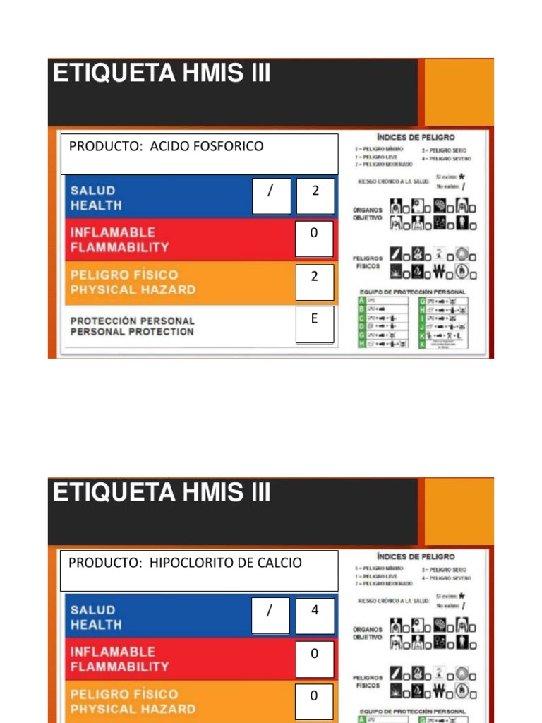 Hmis III Etiqueta | PDF