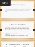 Functions of Resistors