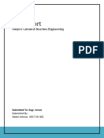 Lab Report: Subject: Chemical Reaction Engineering