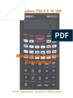 Calculadora TRULY SC180 Função Estatística Manual