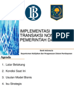 Implementasi Transaksi Non Tunai Pemerintah Daerah: Bank Indonesia Departemen Kebijakan Dan Pengawasan Sistem Pembayaran