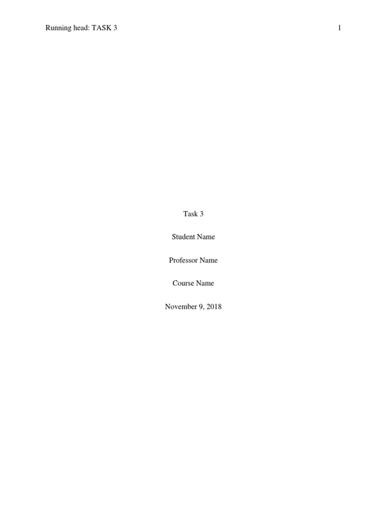 Running Head: TASK 3 1 | PDF | Mentorship | Pedagogy