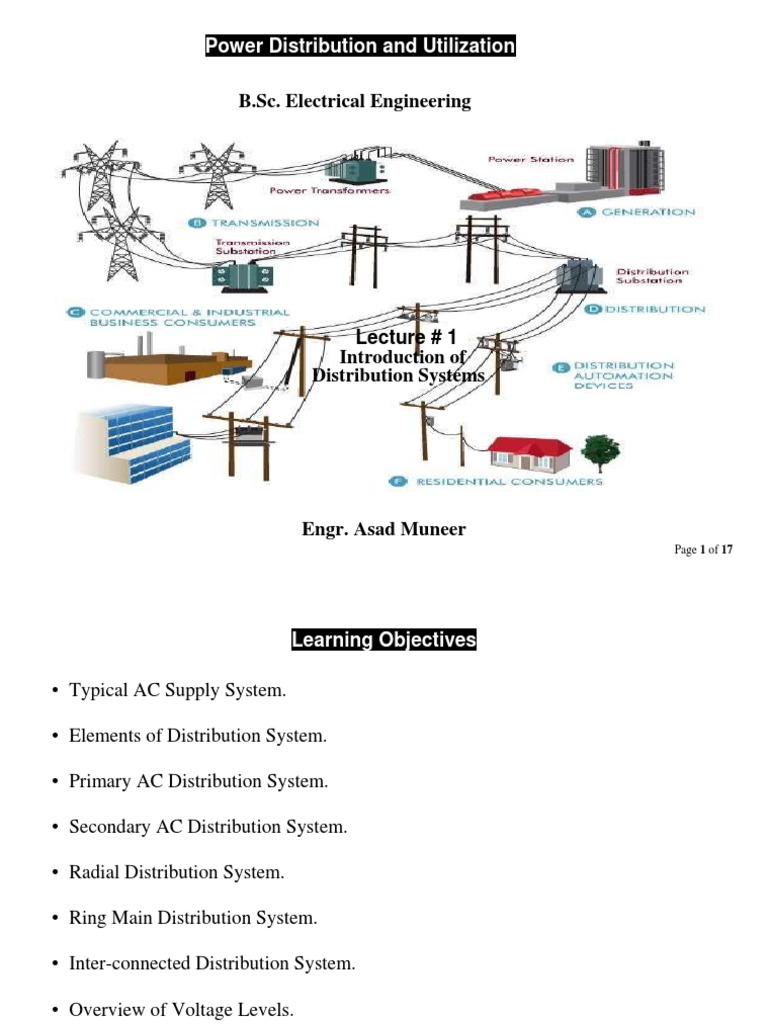 Power Distribution and Utilization: B.Sc. Electrical Engineering | PDF ...