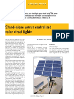 Stand-Alone Versus Centralised Solar Street Lights: & Application