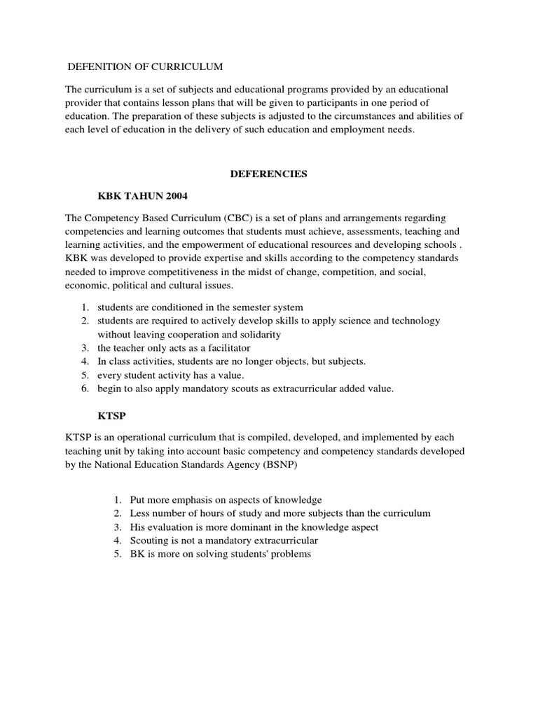Overview of Operational Curriculum | PDF | Competence (Human Resources ...
