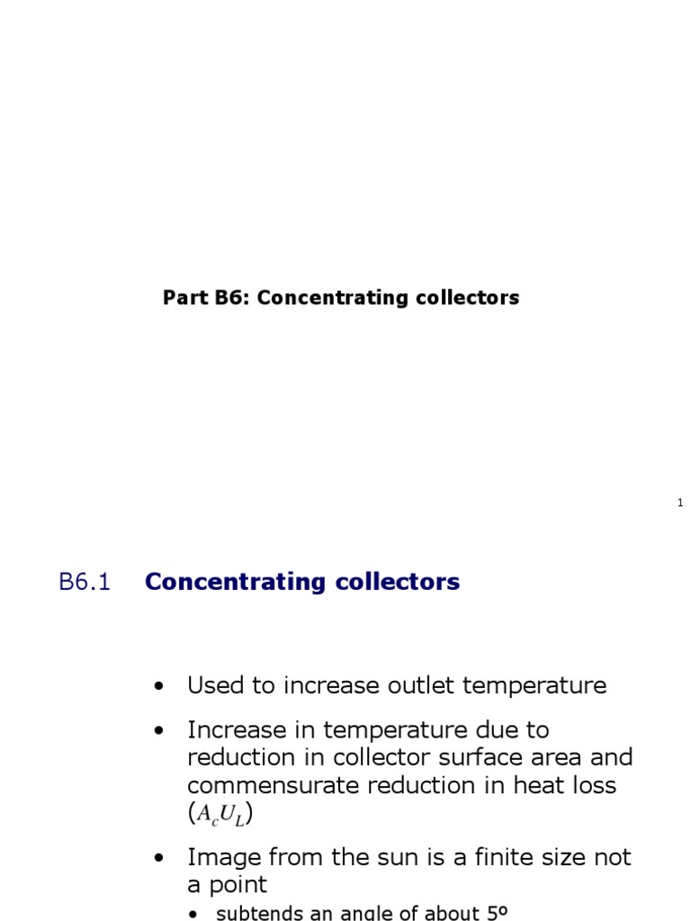 Concentrating Collectors | PDF | Renewable Energy | Sustainable Energy