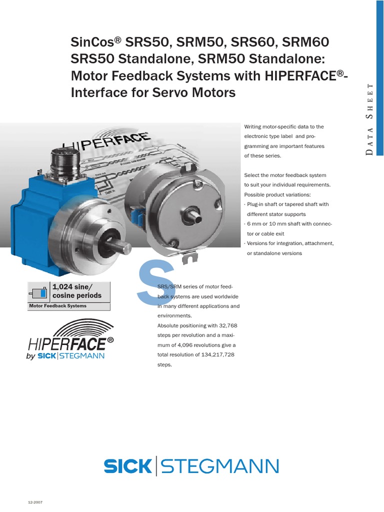 SRS - SRM Sick Stegmann | PDF | Rotation Around A Fixed Axis ...