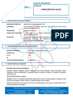 Hipoclorito de Calcio Granulado Pluschlor - Qumicos Goicochea 65-70% Msds