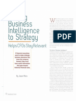 Linking Business Intelligence To Strategy: Helps Cfos Stag Relevant