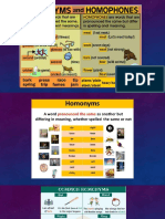 Homonyms - Homophones