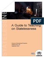 A Guide To Teaching On Statelessness: Division of International Protection Statelessness Unit September 2010