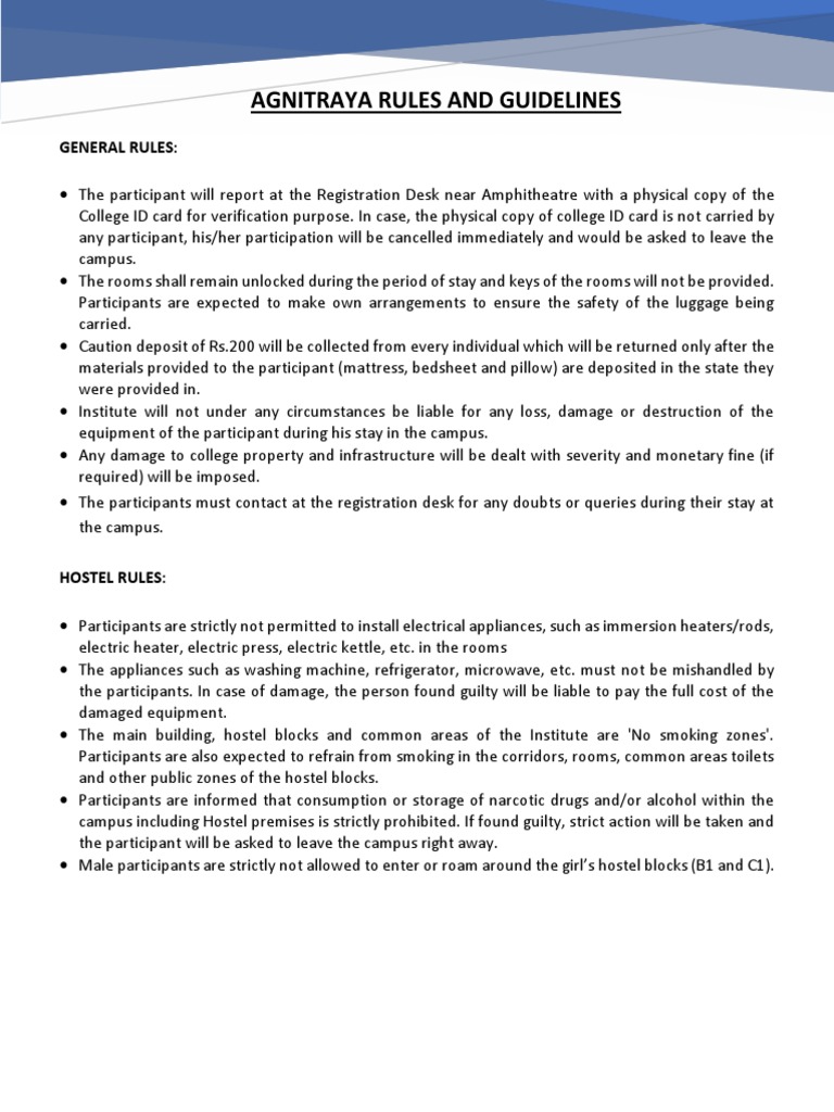 Rules For Participants | PDF