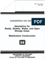 Geometries For Roads, Streets, Walks, and Open - Storage Areas-Mobilization Construction