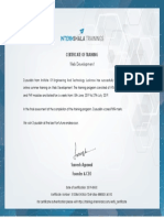Web Development Training - Certificate of Completion (Ziyauddin) PDF