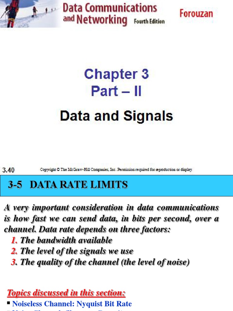 3 (2) Data Rate and Performance | PDF | Signal To Noise Ratio | Bit Rate