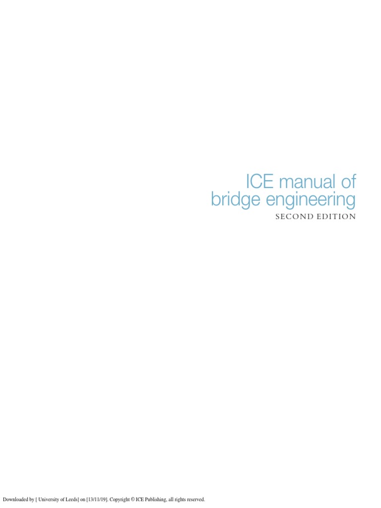 ICE Manual of Bridge Engineering Contents | PDF | Bridge | Composite ...