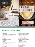 Research Methodology Review Literature