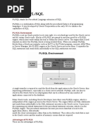 Basics of PL/SQL