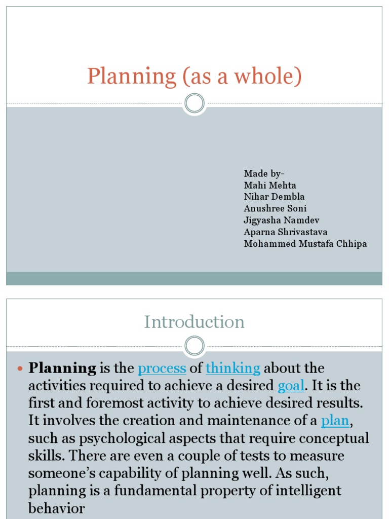 Essential Guide to Effective Planning | PDF | Goal | Planning
