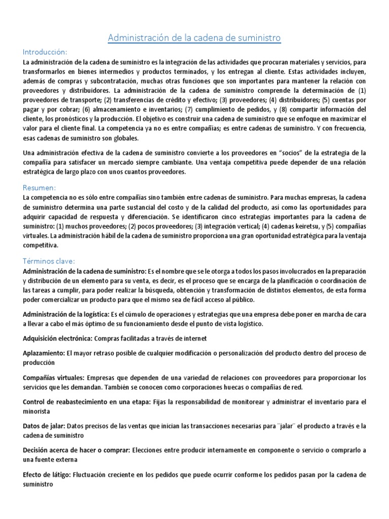 Administración de La Cadena de Suministro | PDF | Logística | Dell