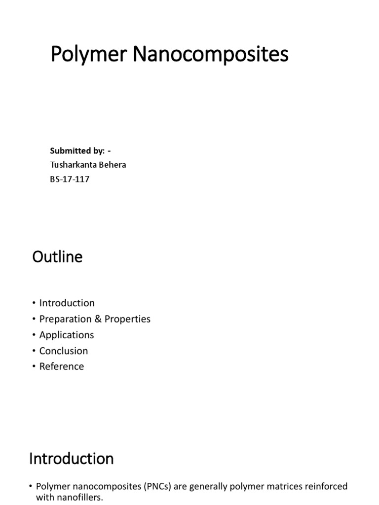 Overview of Polymer Nanocomposites | PDF | Nanocomposite | Composite ...