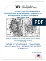 Apoyo Al Programa de Mejoramiento de Los Centros Históricos de Perú Pe-T1394