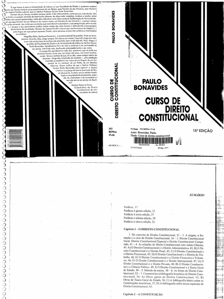 Paulo Bonavides - Curso de Direito Constitucional 15 Ed.-Malheiros ...