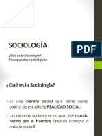 1 Presentacin - Sociologa - Objeto - de - La - Sociologa - 2018