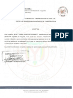 Certificado Experiencia Bomberos